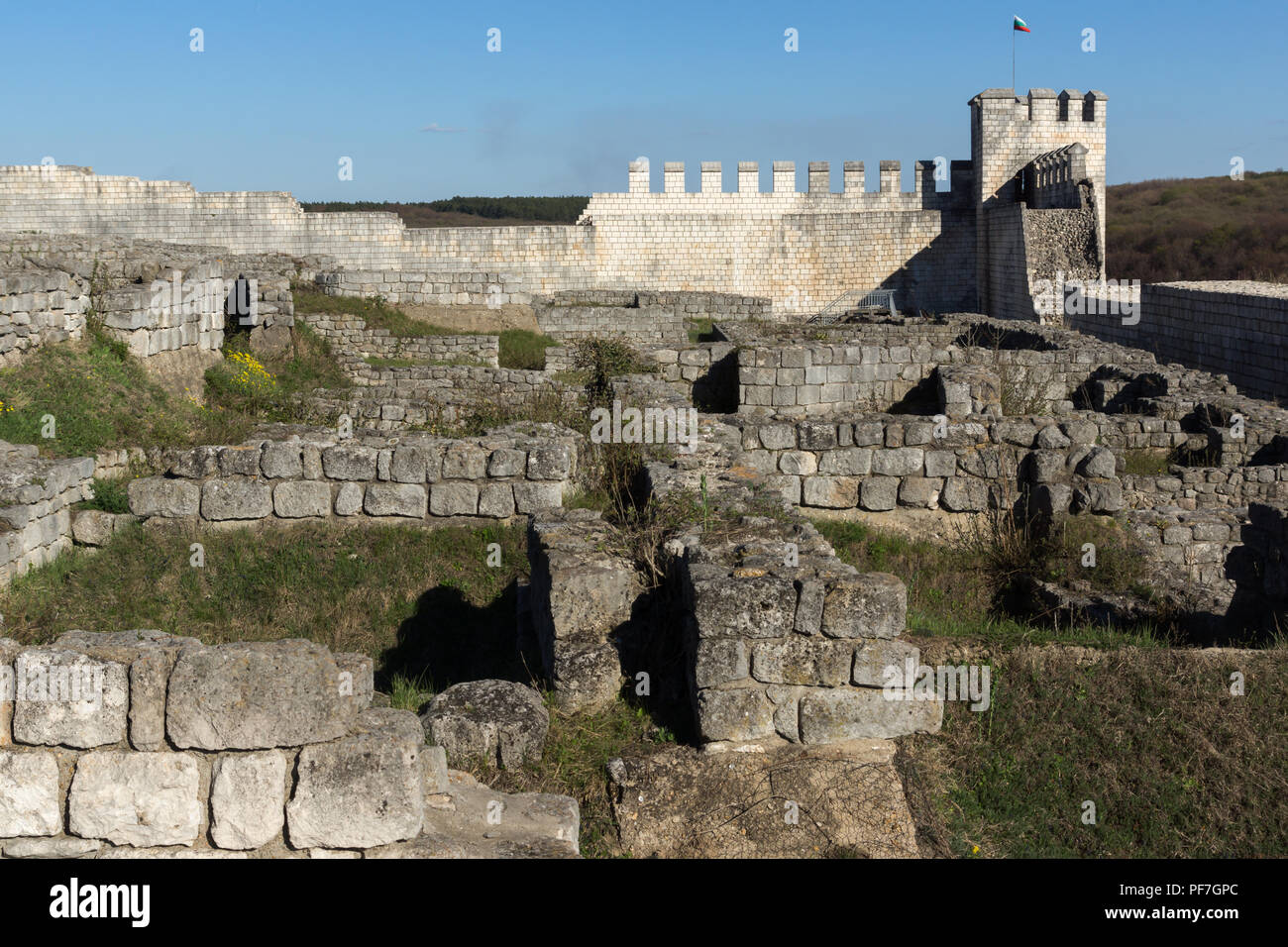 Archaeological site Shumen fortress near Town of Shoumen, Bulgaria Stock Photo