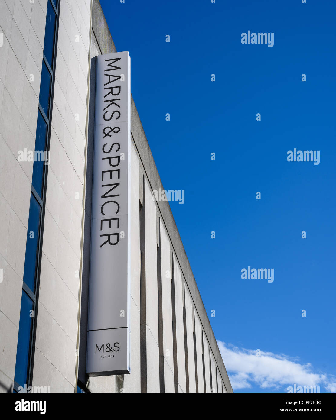 Exterior of Marks and Spencer retail store in LIverpool city centre, Merseyside, Uk. Stock Photo