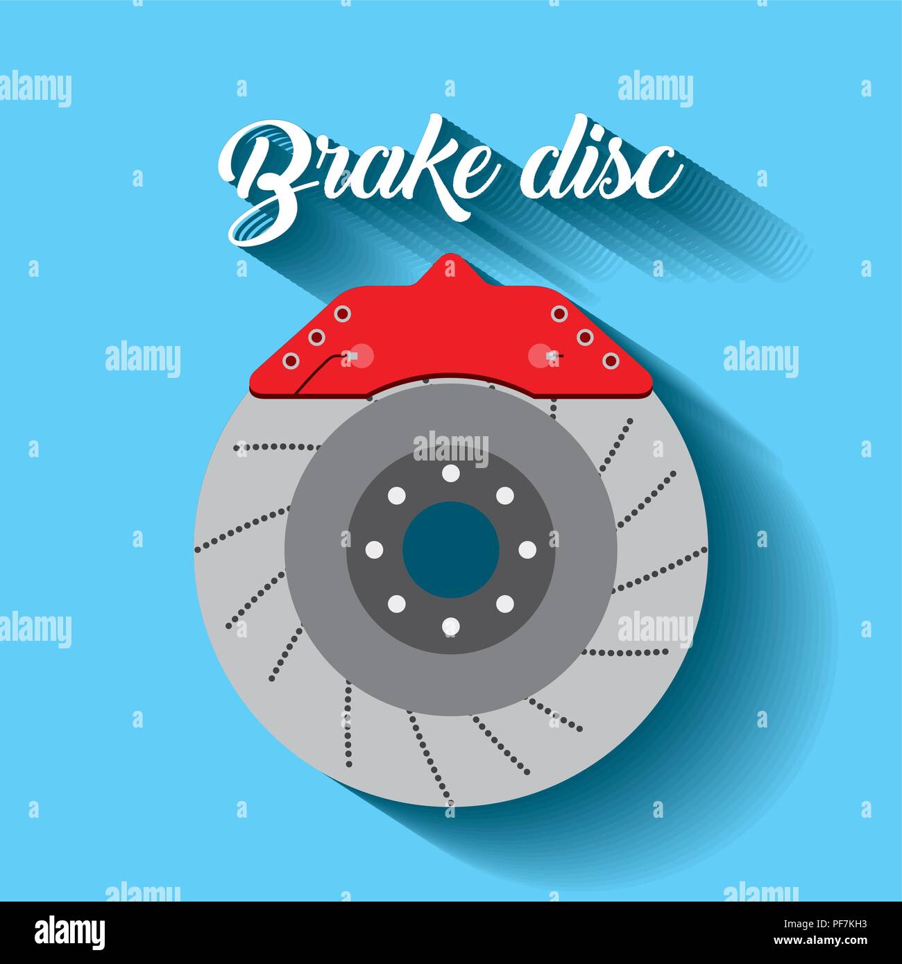 automotive industry brake disc auto part Stock Vector