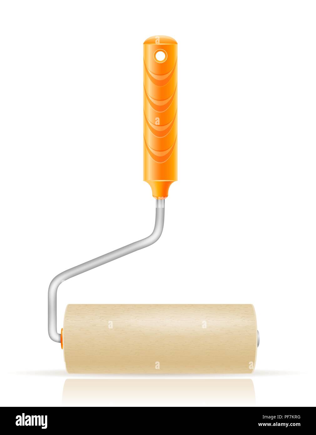 paint roller brush vector illustration isolated on background Stock Vector