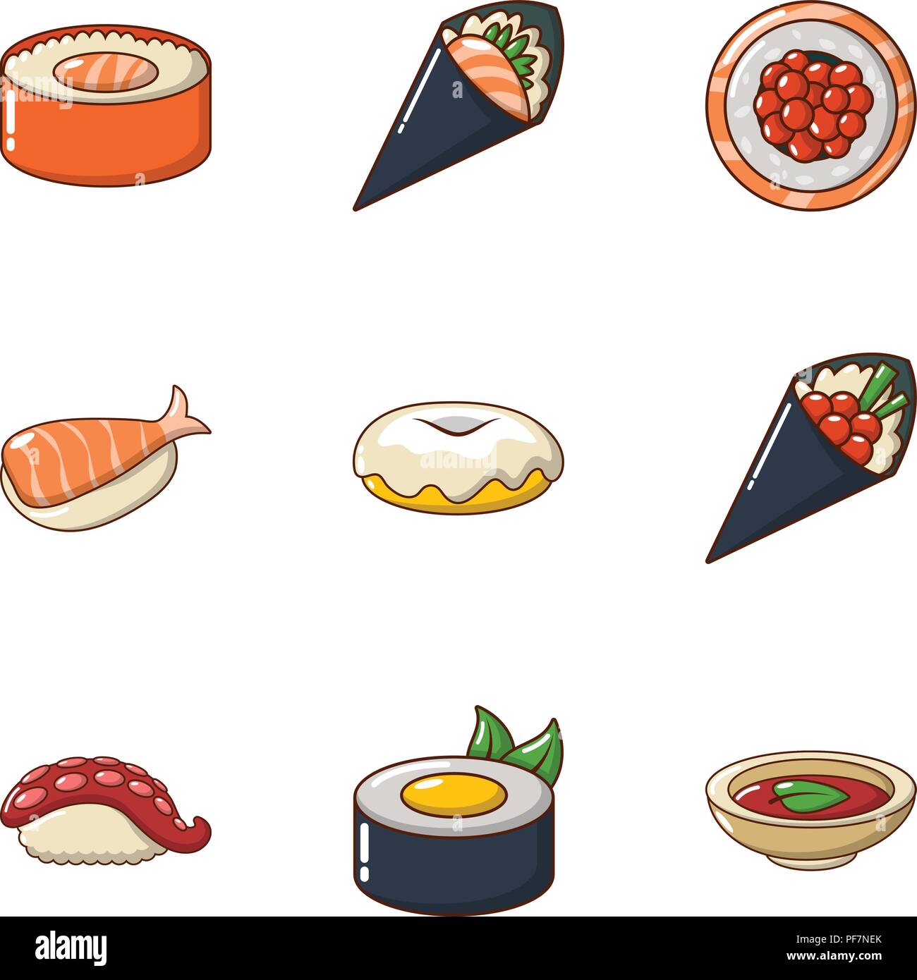 Fresh fish icons set, cartoon style Stock Vector Image & Art - Alamy
