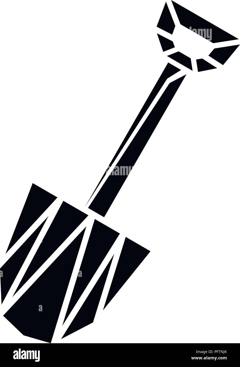 Diamond shovel icon, simple style Stock Vector