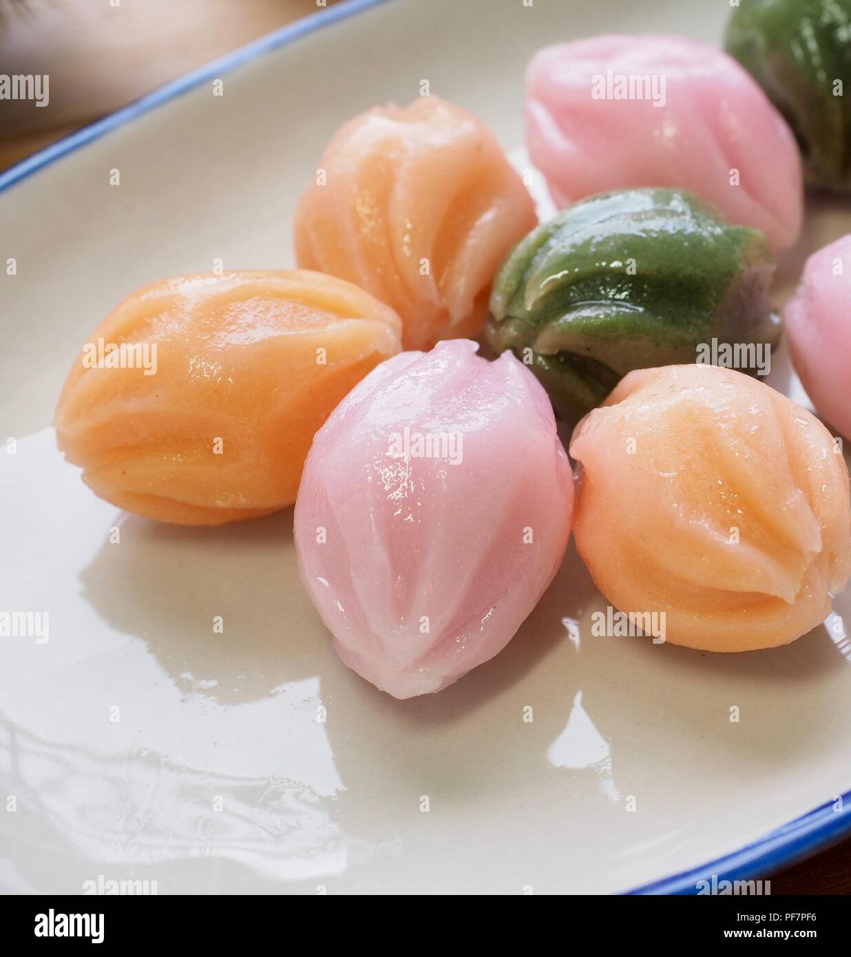 Korean food Songpyeon, Honeyfilled Rice Cake Stock Photo Alamy