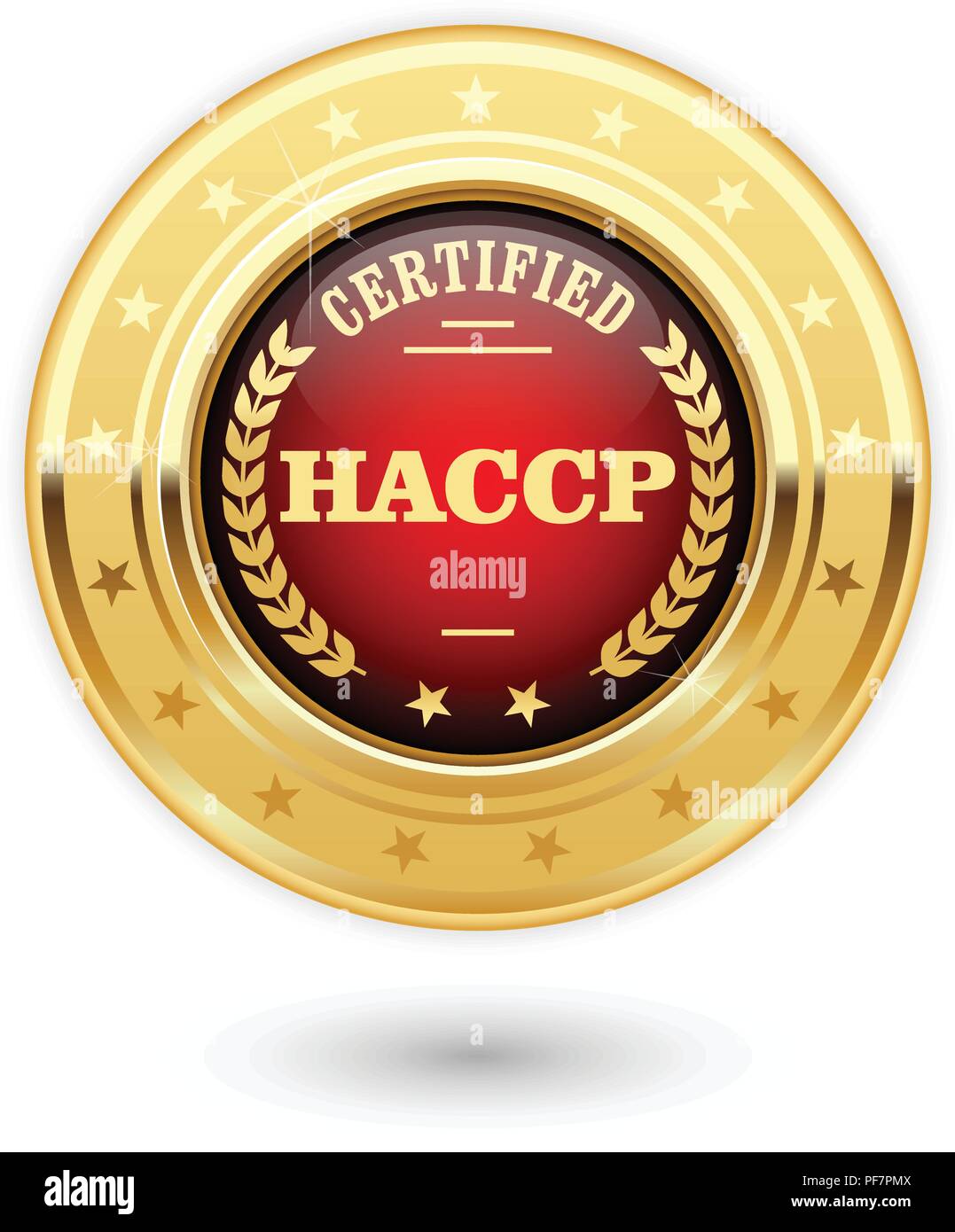 HACCP certified medal - Hazard Analysis and Critical Control Points Stock  Vector Image & Art - Alamy