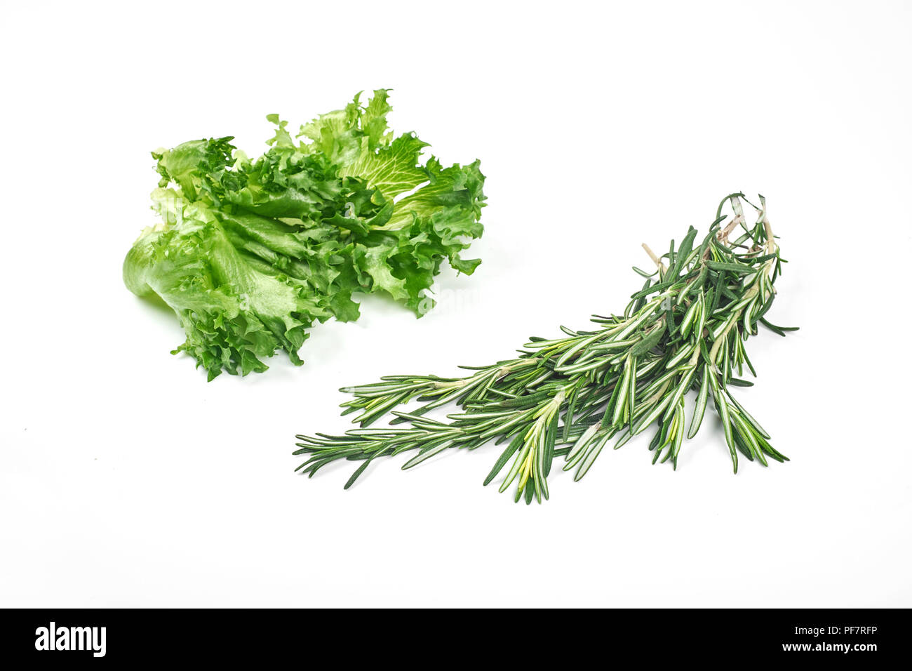 fresh, green salad isolated on white background Stock Photo