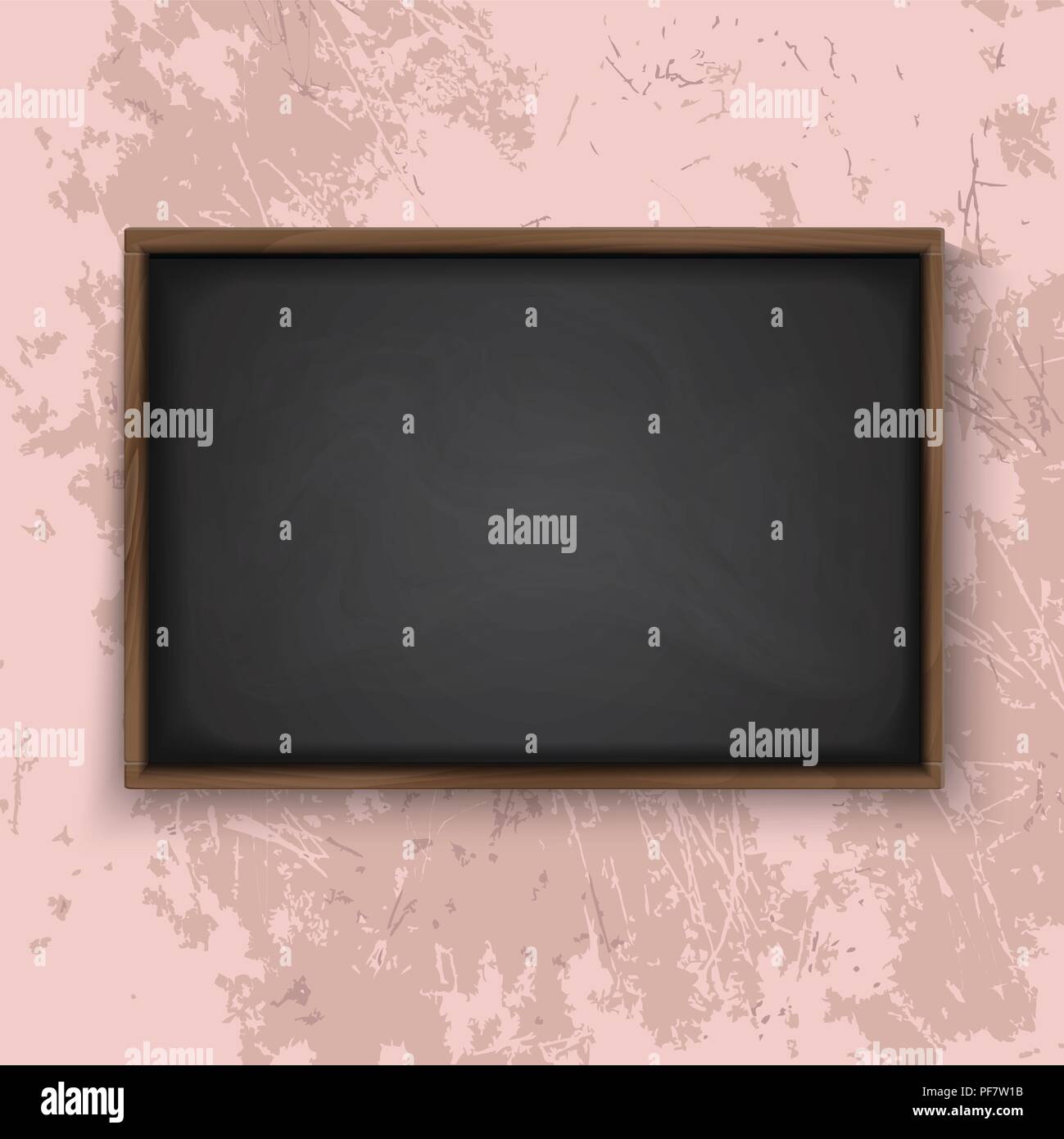 Blackboard on the wall Stock Vector