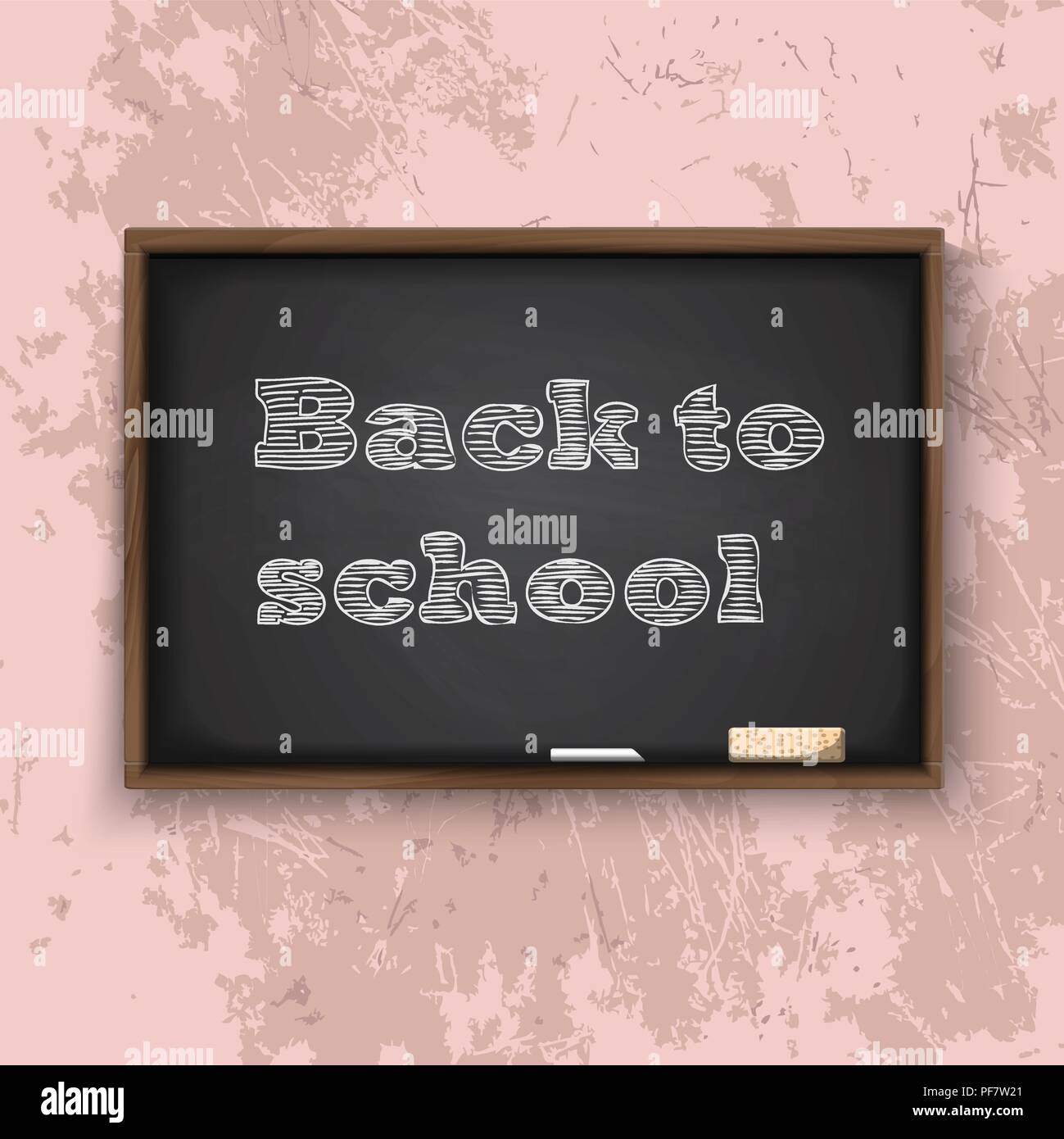Back to School Chalkboard Stock Vector Image & Art - Alamy