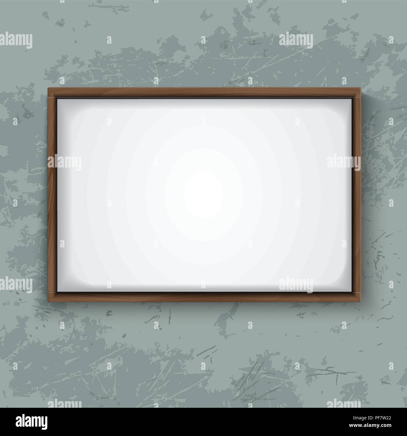 Wooden Frame on Concrete Wall Stock Vector Image & Art Alamy