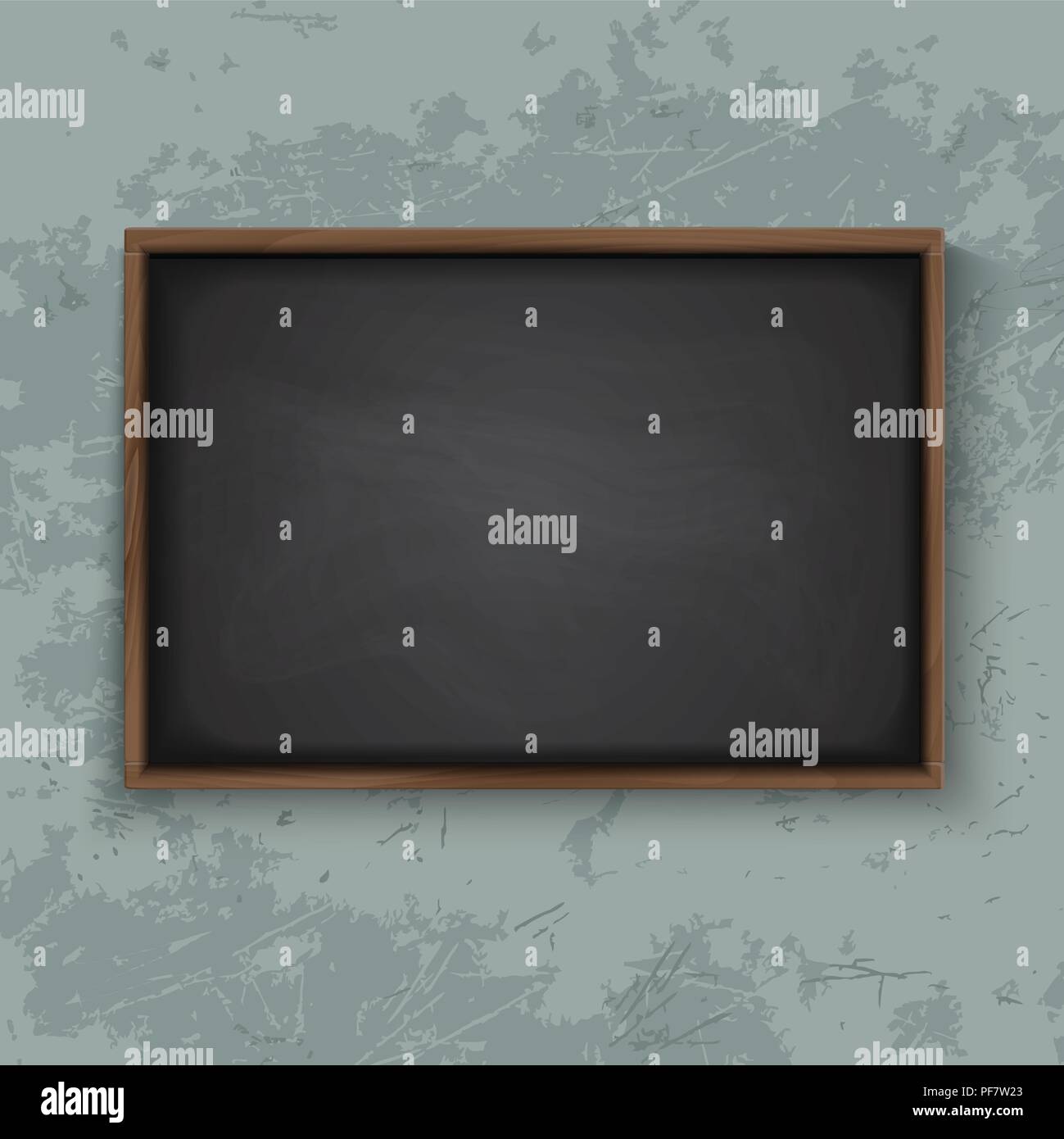 Blackboard on the wall Stock Vector