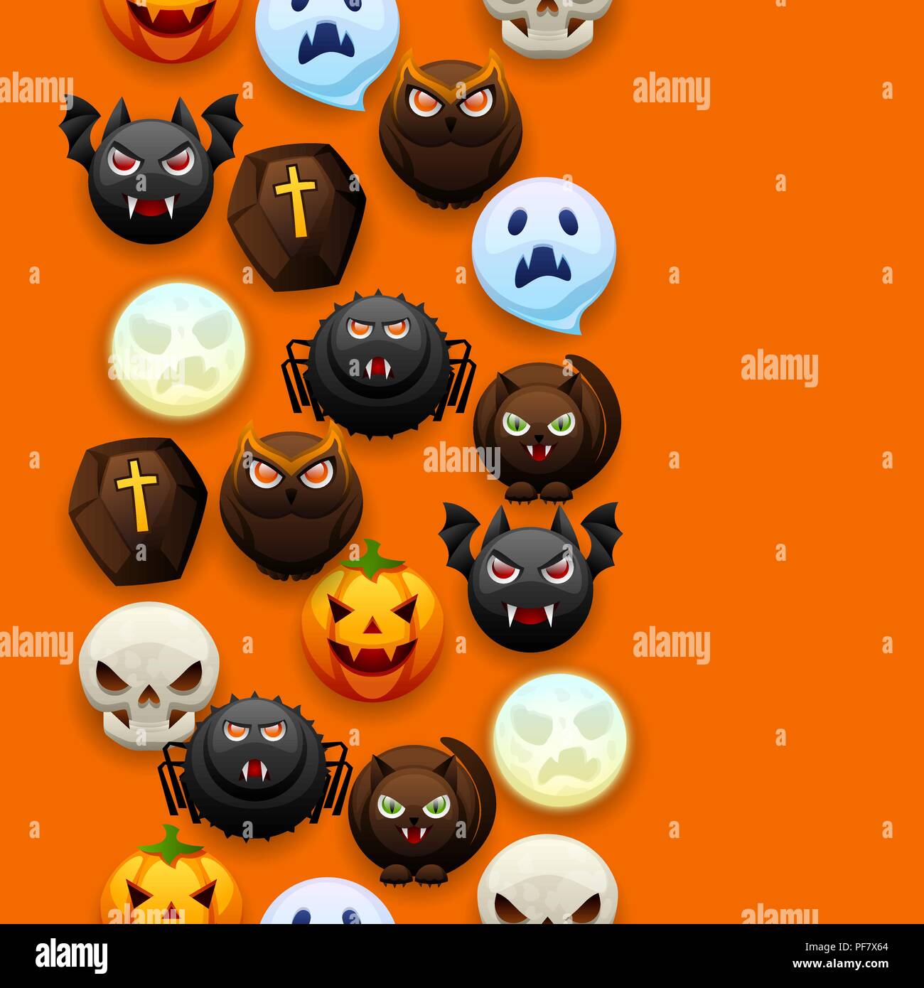 Happy Halloween seamless pattern. Stock Vector