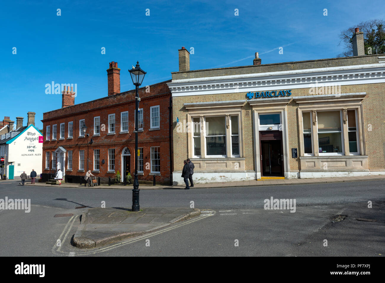 Barclays Bank which will be closed in November 2018 leaving no banks in the town, Halesworth, Suffolk, England. Stock Photo
