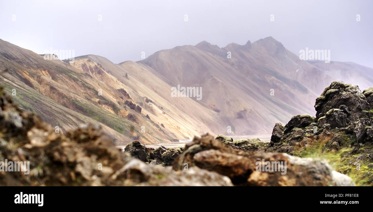 Rainbow Mountains in Iceland Stock Photo - Alamy