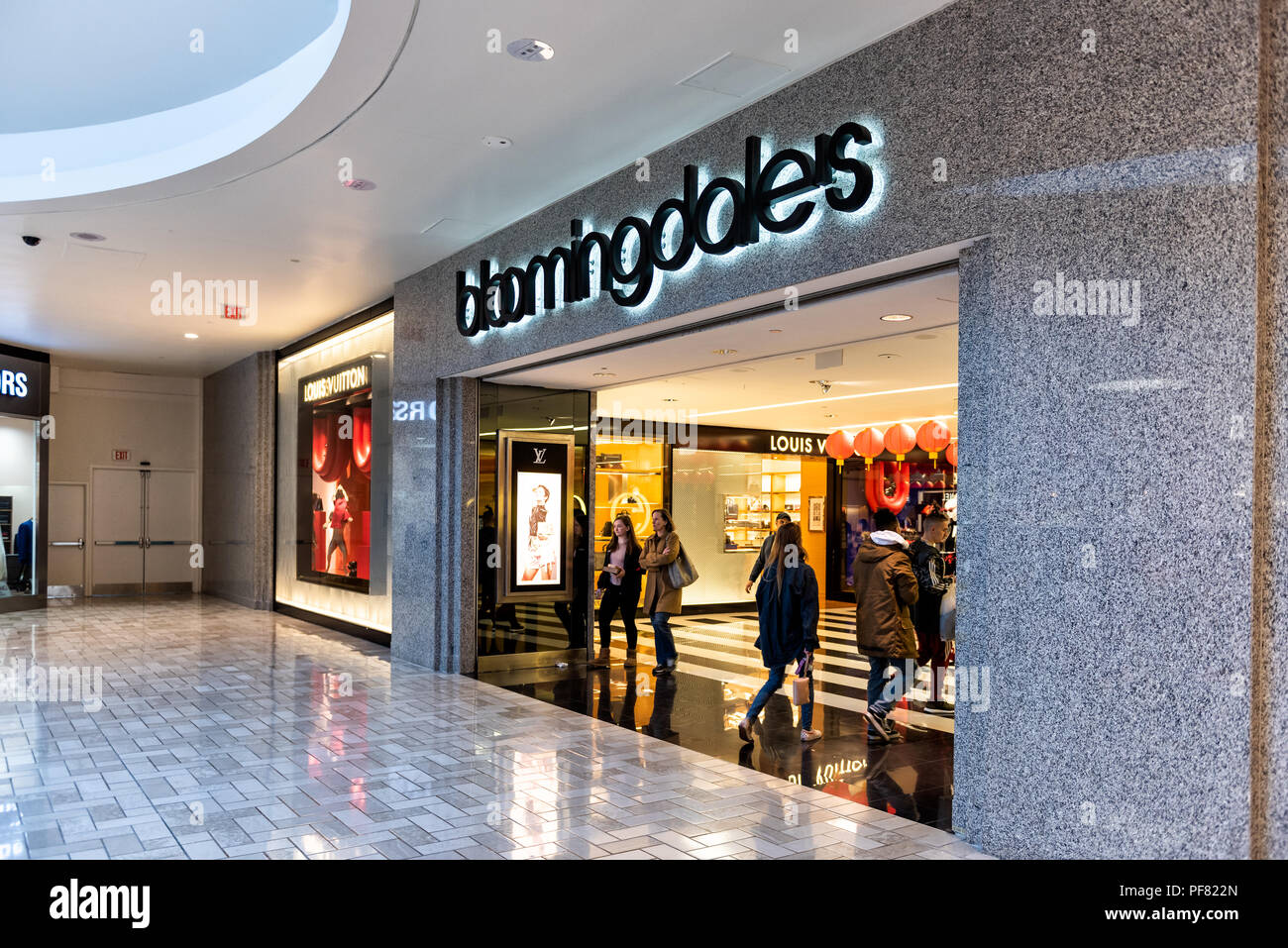 Tysons Corner, USA - January 26, 2018: Bloomingdale's department store ...
