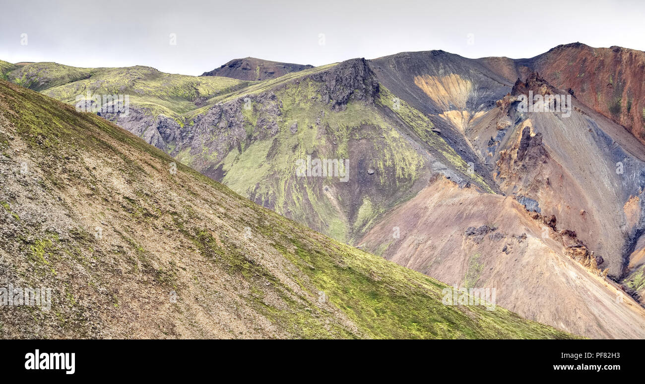 Rainbow Mountains in Iceland Stock Photo - Alamy