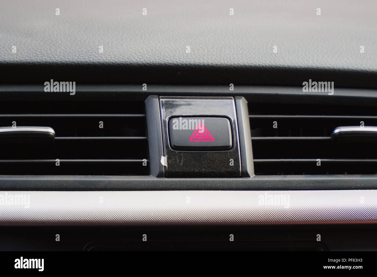 Emergency button on the car panel Stock Photo Alamy