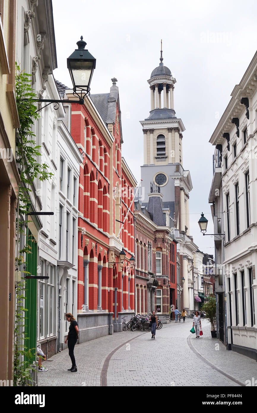 Sint Janstraat in the city center of Breda Stock Photo