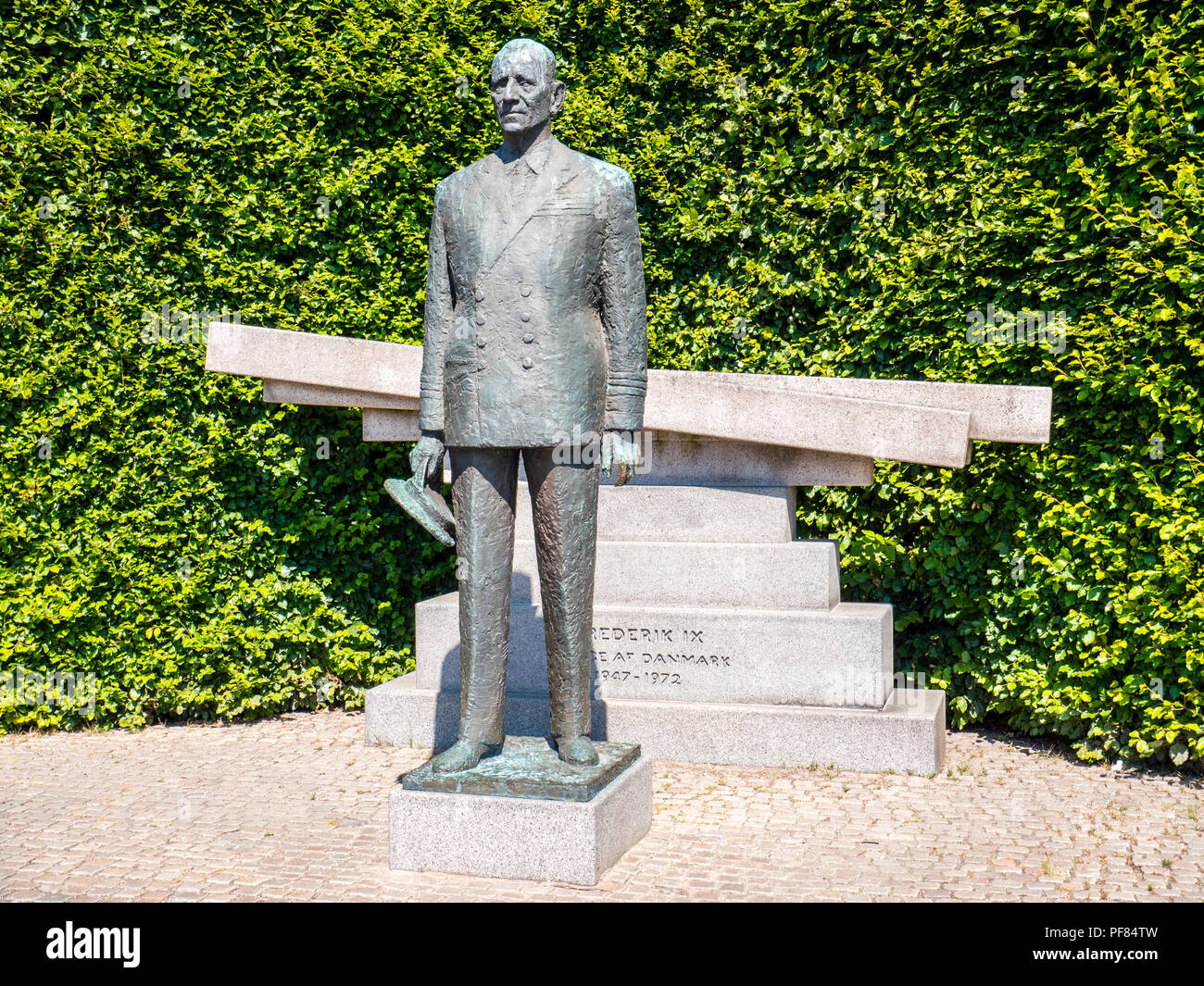 Danish King Frederik 9th Statue, Copenhagen, Zealand, Denmark, Europe. Stock Photo