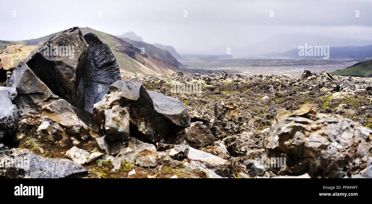 Rainbow Mountains in Iceland Stock Photo - Alamy