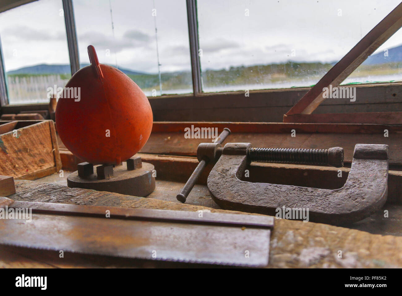 Old workshed in Ushuia Argentina Stock Photo
