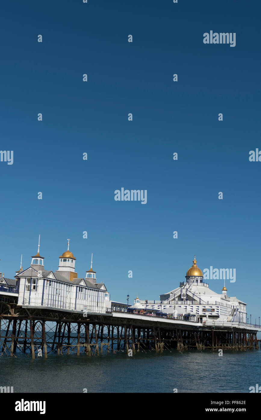 Eastbourne Pier, in the county of East Sussex on the southern coast of England in the UK. Stock Photo