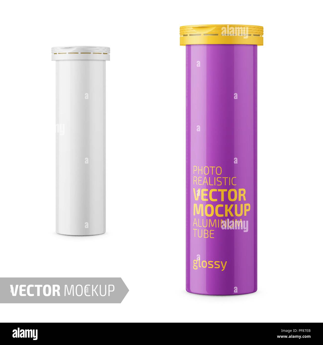 Download Round White Glossy Aluminum Tube With Cap For Effervescent Or Carbon Tablets Pills Vitamins Photo Realistic Packaging Mockup Template Stock Vector Image Art Alamy