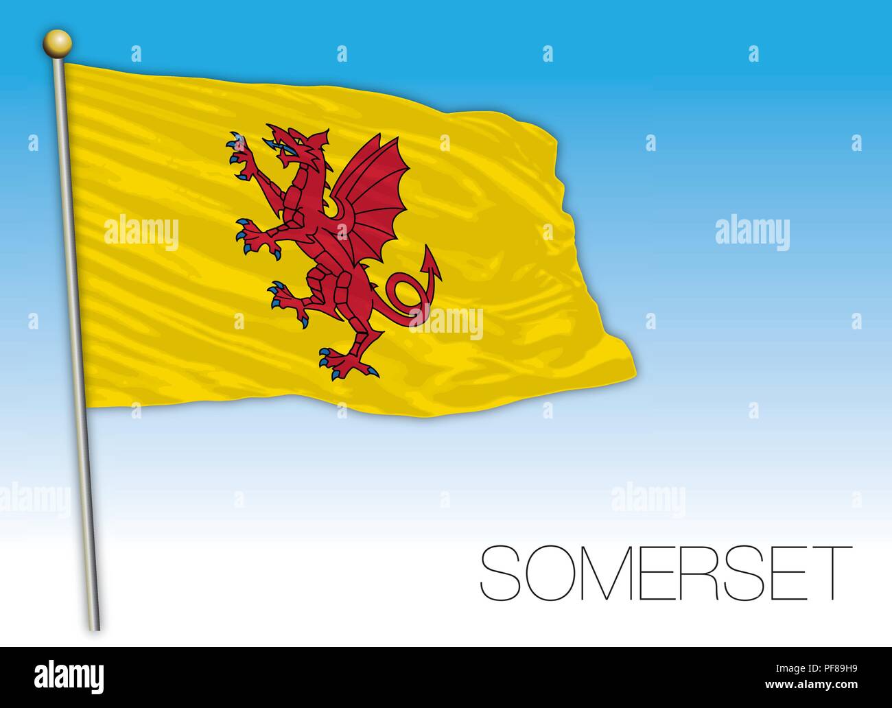 Somerset flag, United Kingdom, vector illustration Stock Vector Image