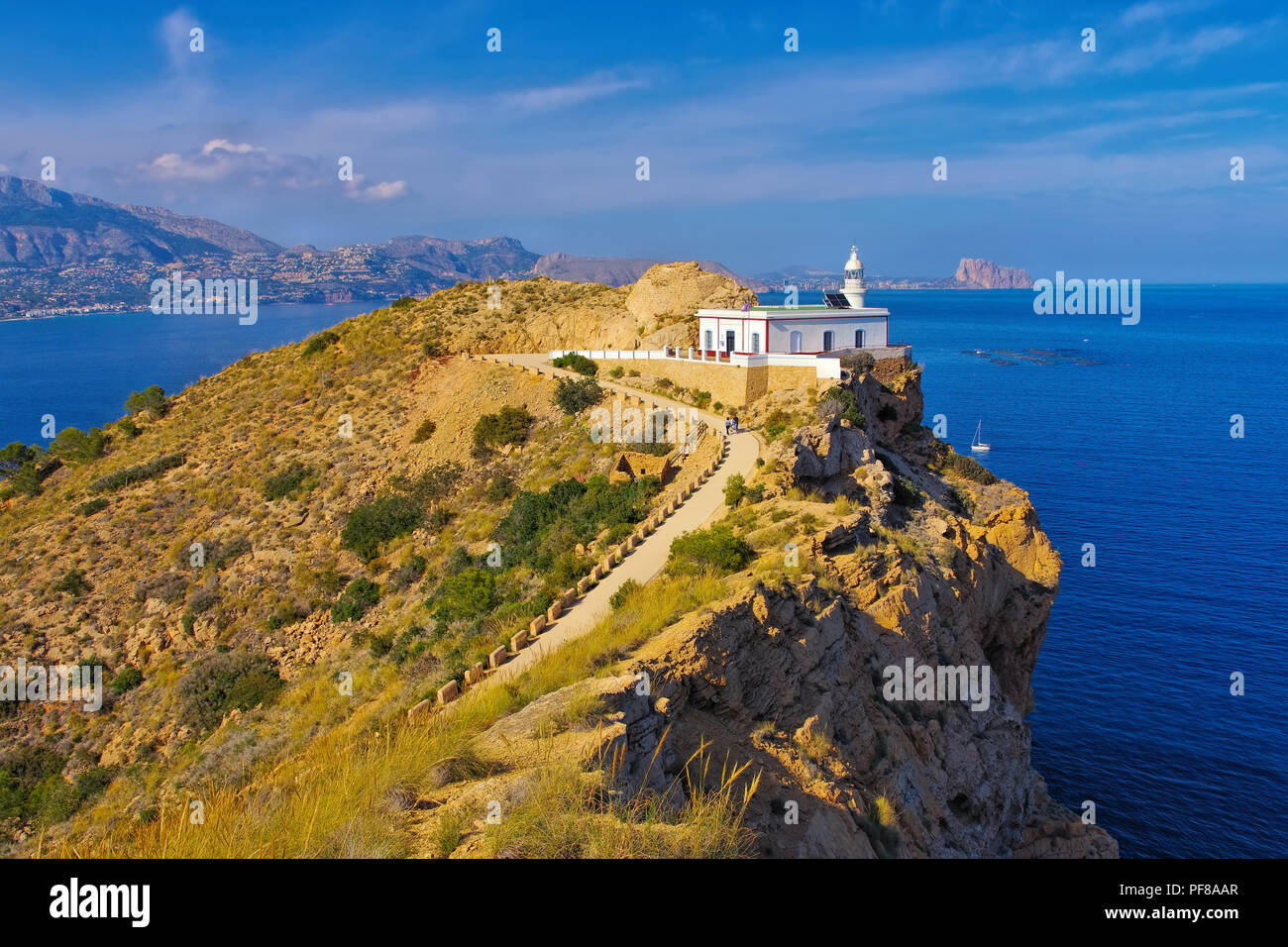 Altea lighthouse Faro del Albir, Costa Blanca in Spain Stock Photo Alamy