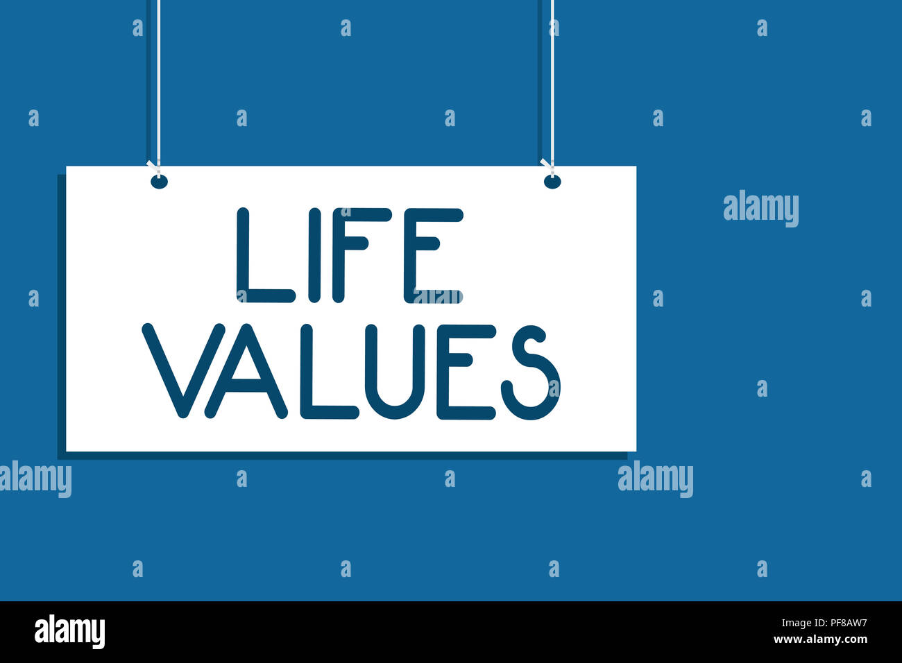 Text sign showing Life Values. Conceptual photo things that you believe