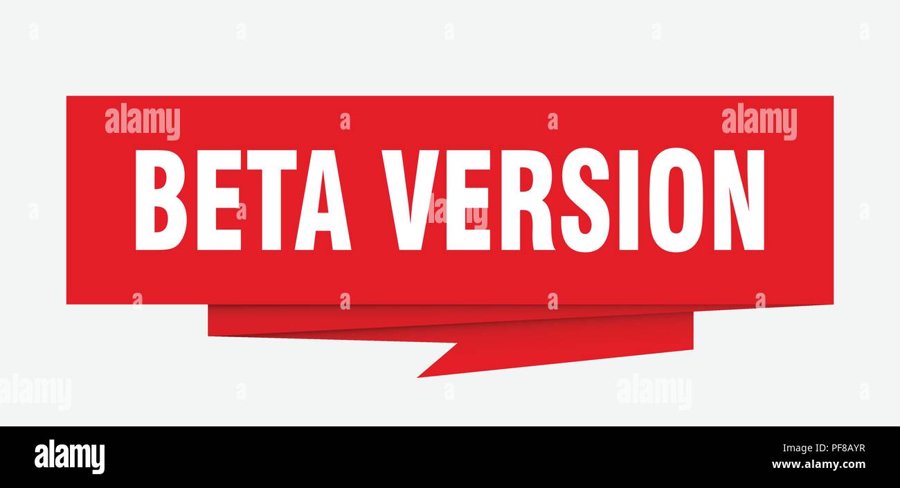 beta version sign. beta version paper origami speech bubble. beta version tag. beta version banner Stock Vector