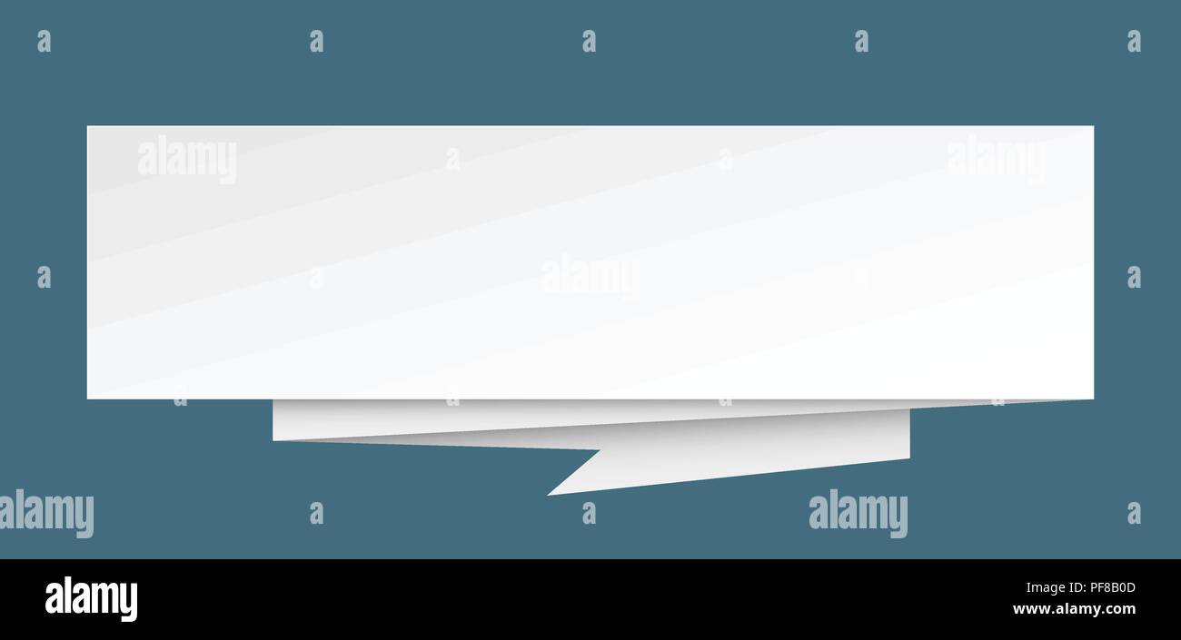 blank sign. blank paper origami speech bubble. blank tag. blank banner