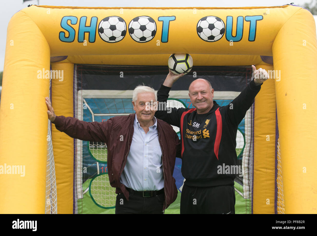 Steve McMahon and Shoot Out, Football Boot camp at Southport Flower Show, UK Stock Photo