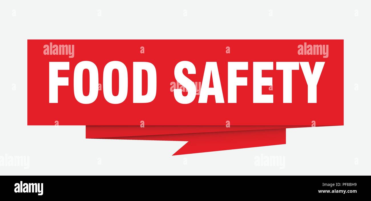 food safety sign. food safety paper origami speech bubble. food safety
