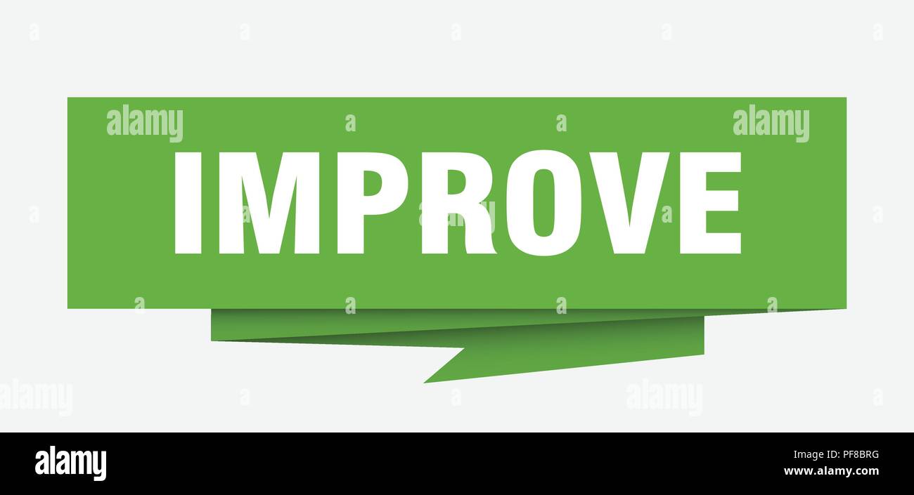 Improv Note Sign improve sign. improve paper origami speech bubble. improve tag. improve ...
