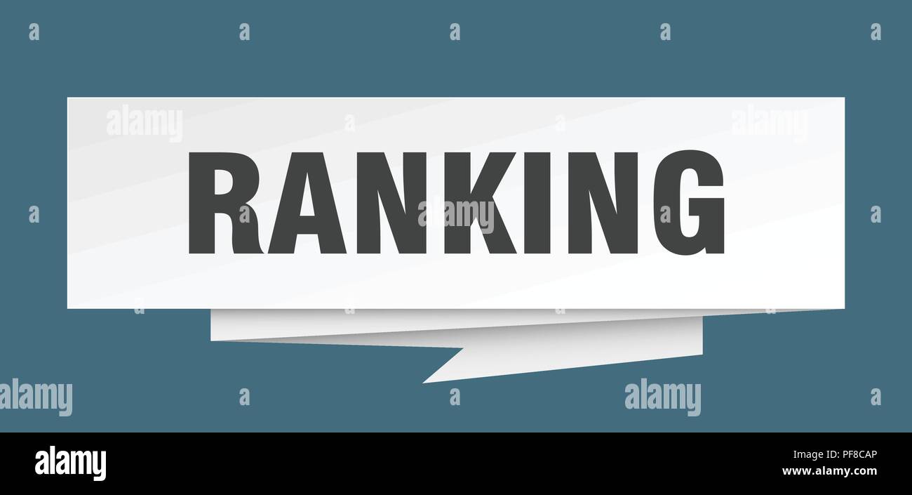 ranking sign. ranking paper origami speech bubble. ranking tag. ranking ...