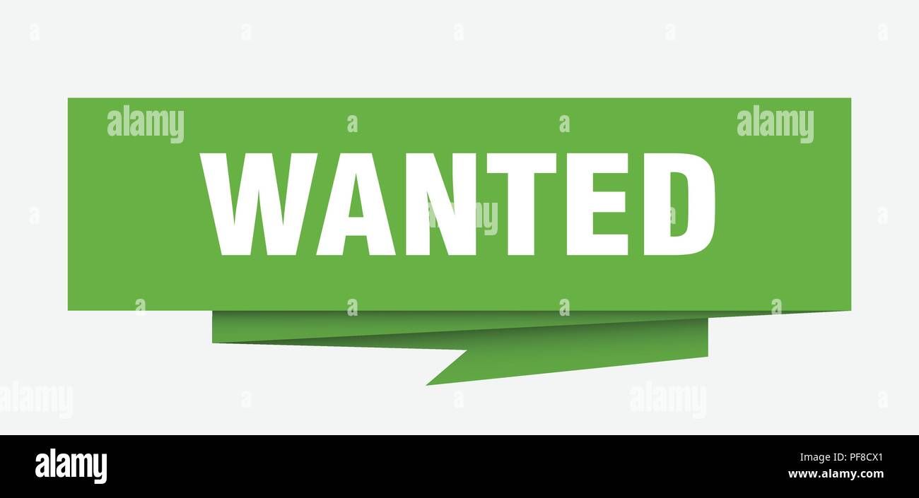 Wanted Sign Wanted Paper Origami Speech Bubble Wanted Tag