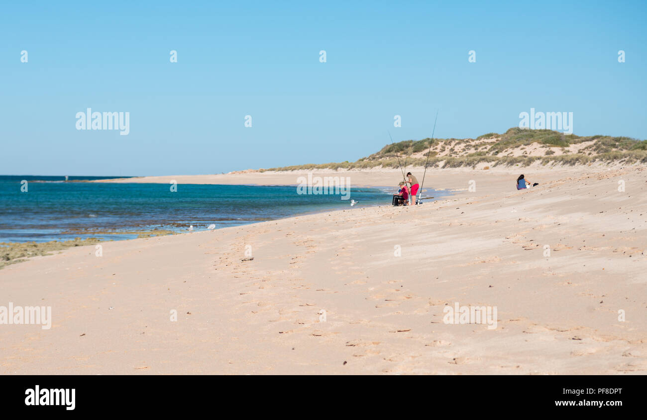 Fishing At The Beach At Turquoise Bay Cape Range National Park