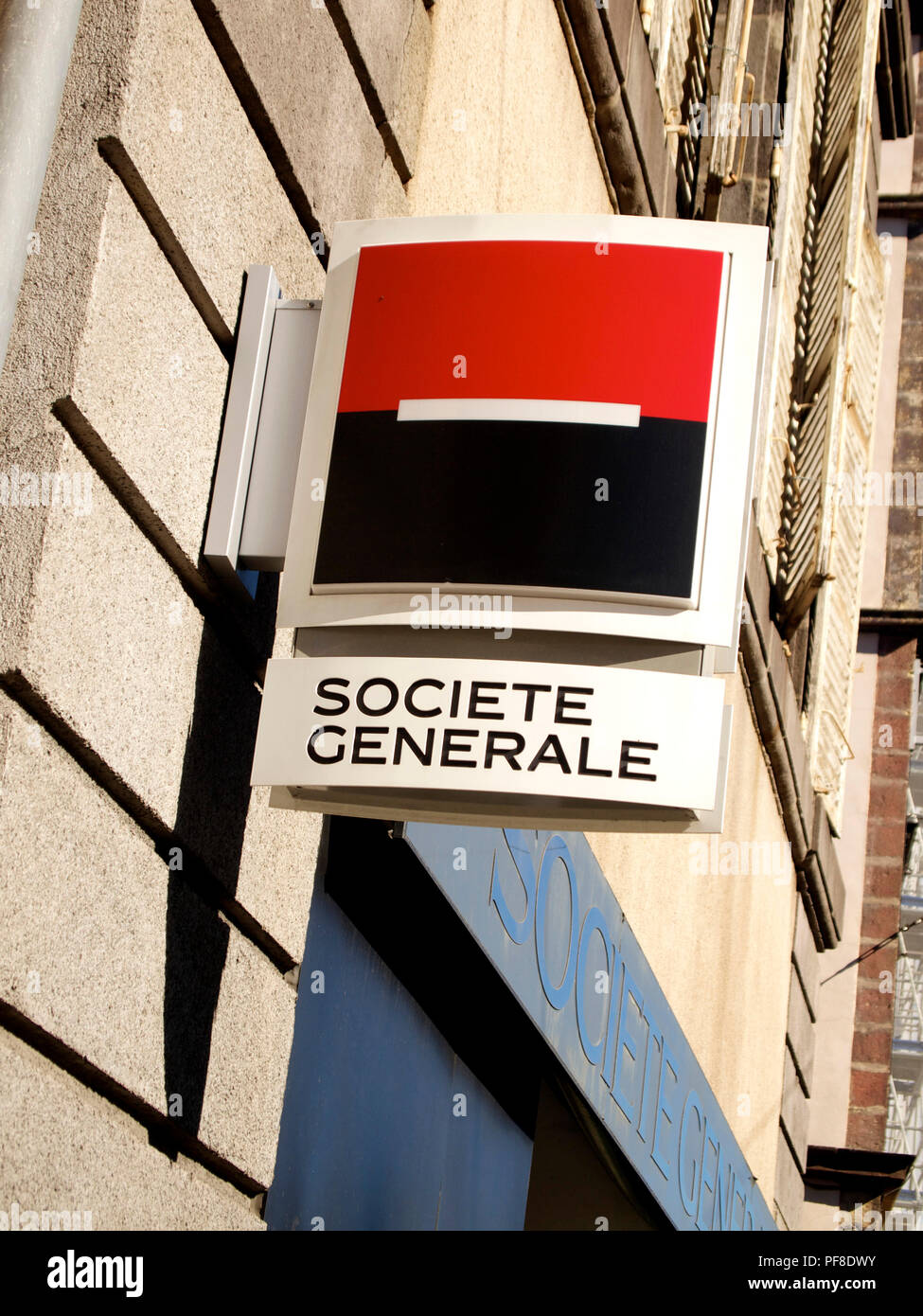 Sign of Societe Generale bank in France Stock Photo