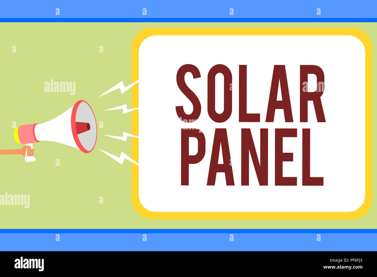 Handwriting text writing Solar Panel. Concept meaning designed to absorb  suns rays source of energy generating Man holding megaphone loudspeaker  speec Stock Photo - Alamy