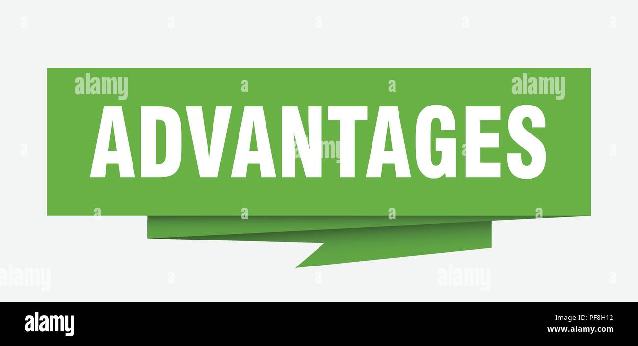 Advantages Sign Advantages Paper Origami Speech Bubble