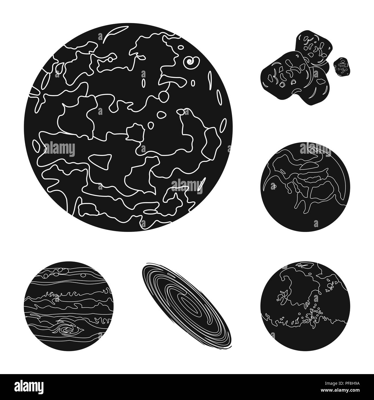 Planets in the solar system Black and White Stock Photos & Images - Alamy