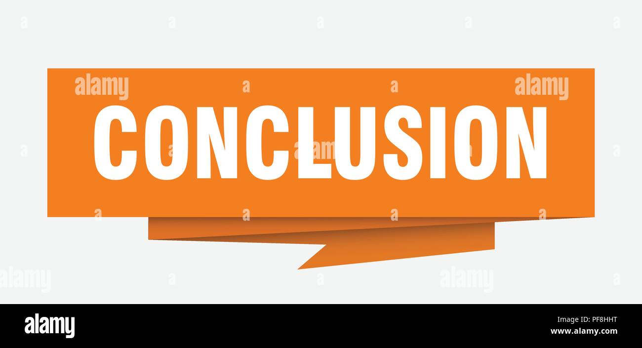 conclusion sign. conclusion paper origami speech bubble. conclusion tag ...