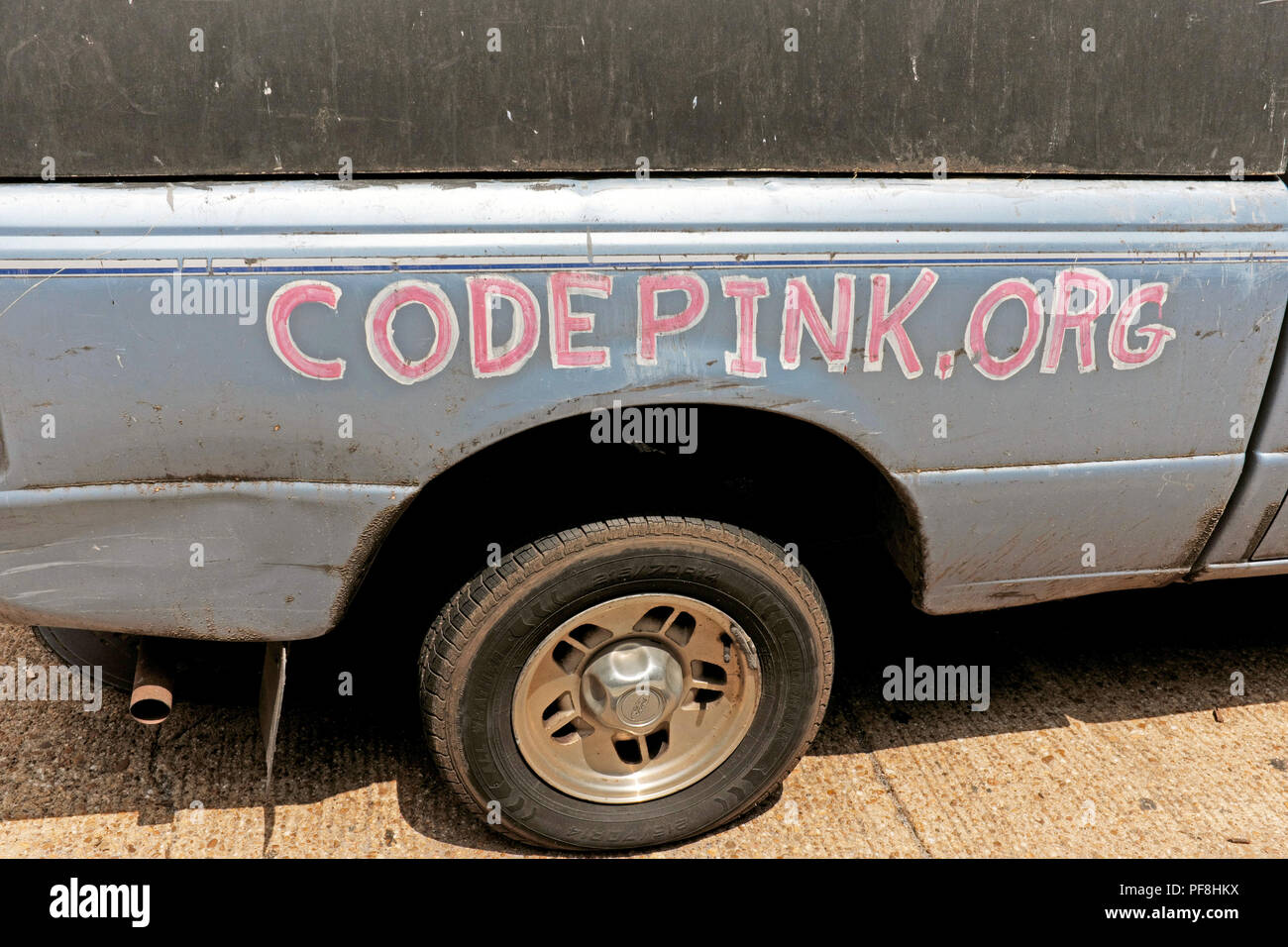 Started in 2002 to demonstrate against the US invasion in Iraq, Codepink became a worldwide feminist organization focused on peace and the social good. Stock Photo