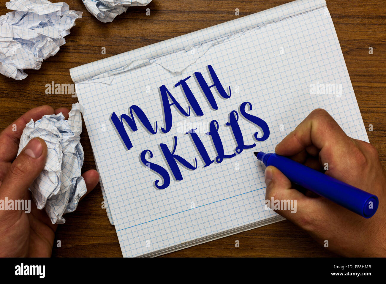 Conceptual hand writing showing Math Skills. Business photo showcasing ...