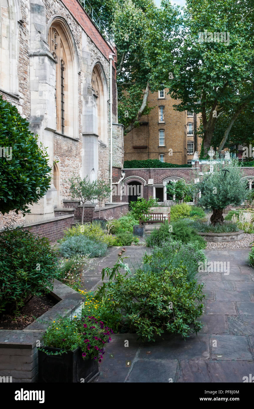 Gardens Of The Priory Church Of The Order Of St John In Clerkenwell London Stock Photo Alamy
