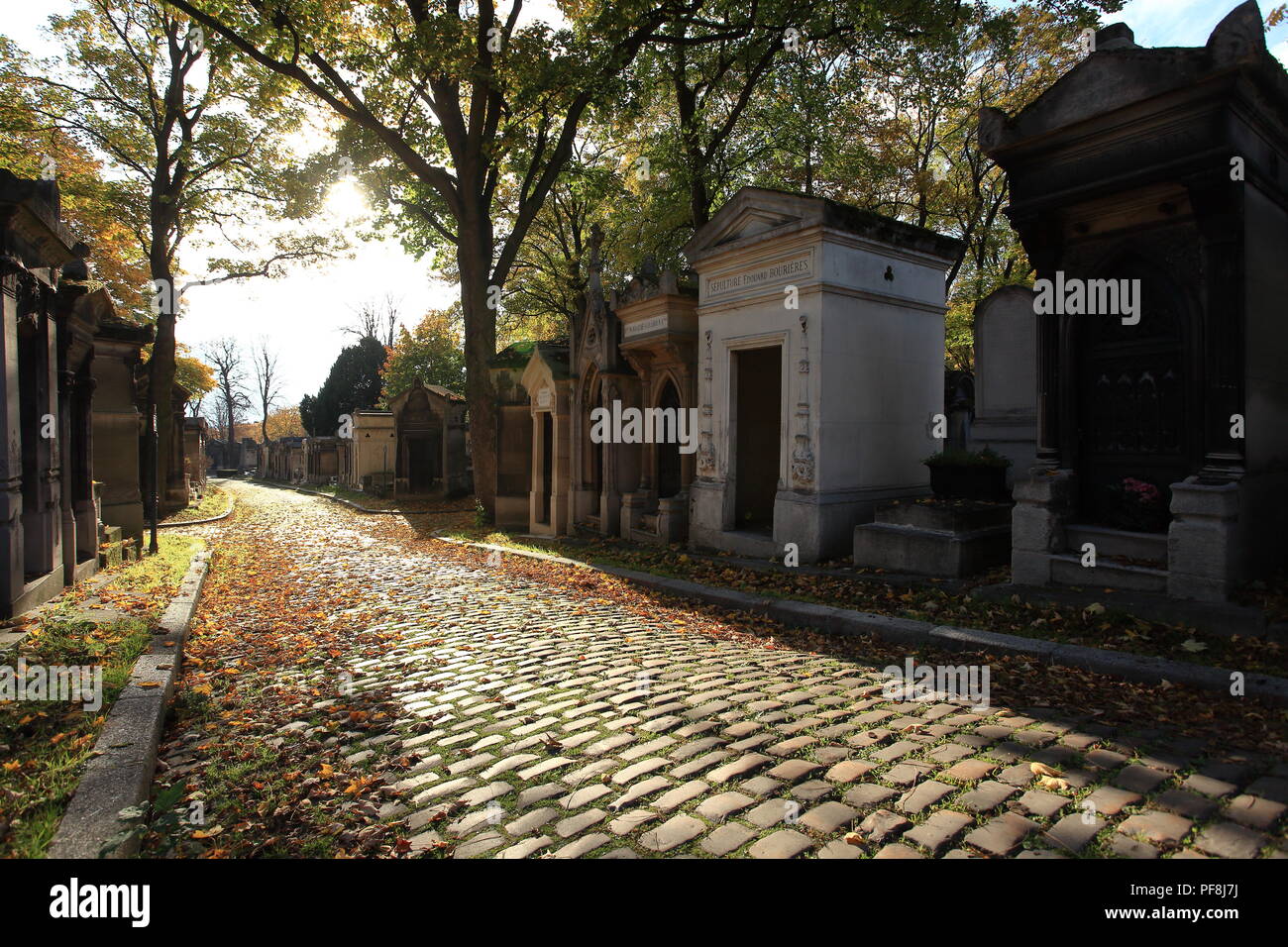Pere Lachaise Cimetery, Paris, Ile de France, 75, France Stock Photo