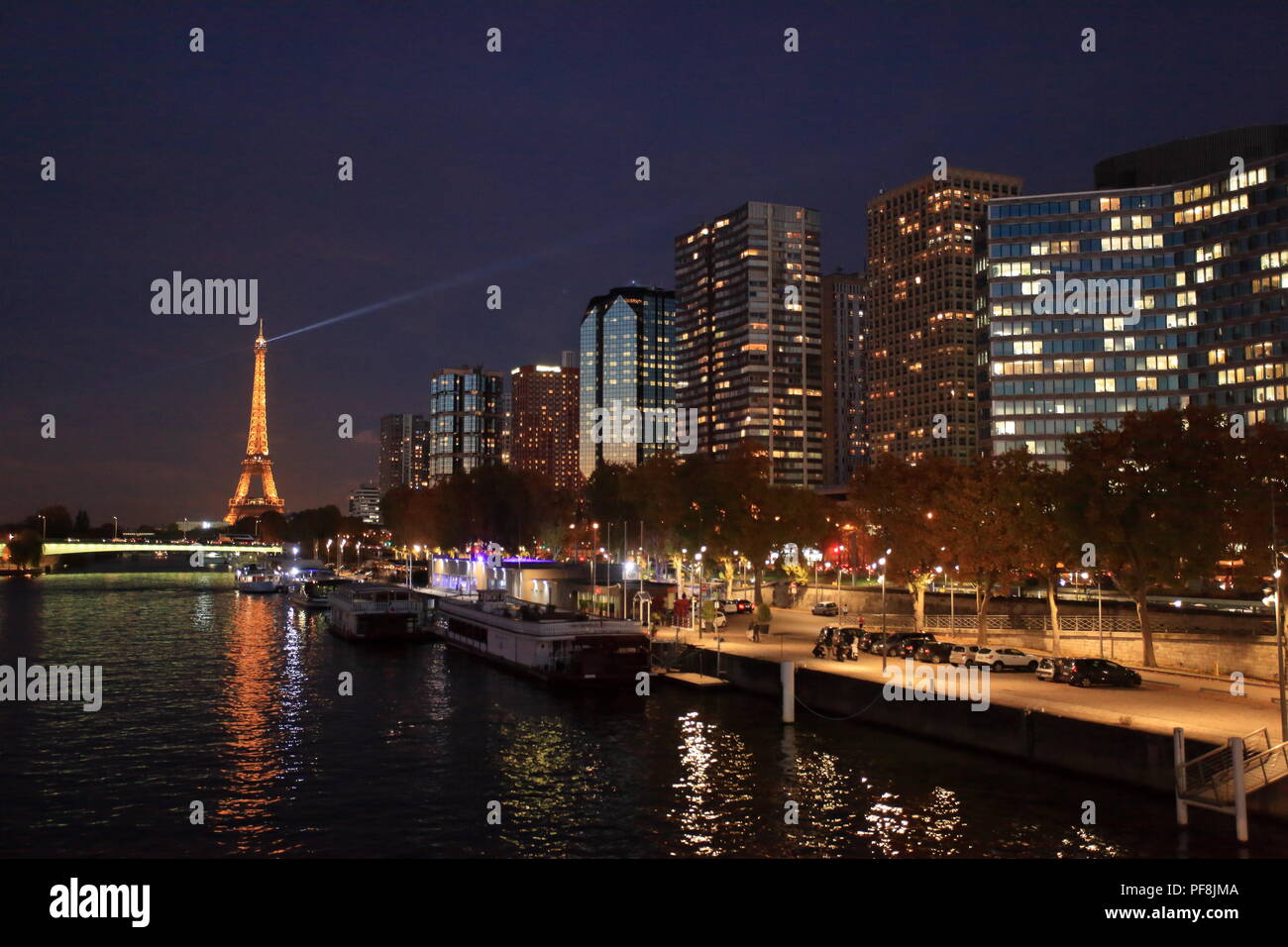 Paris quai grenelle hires stock photography