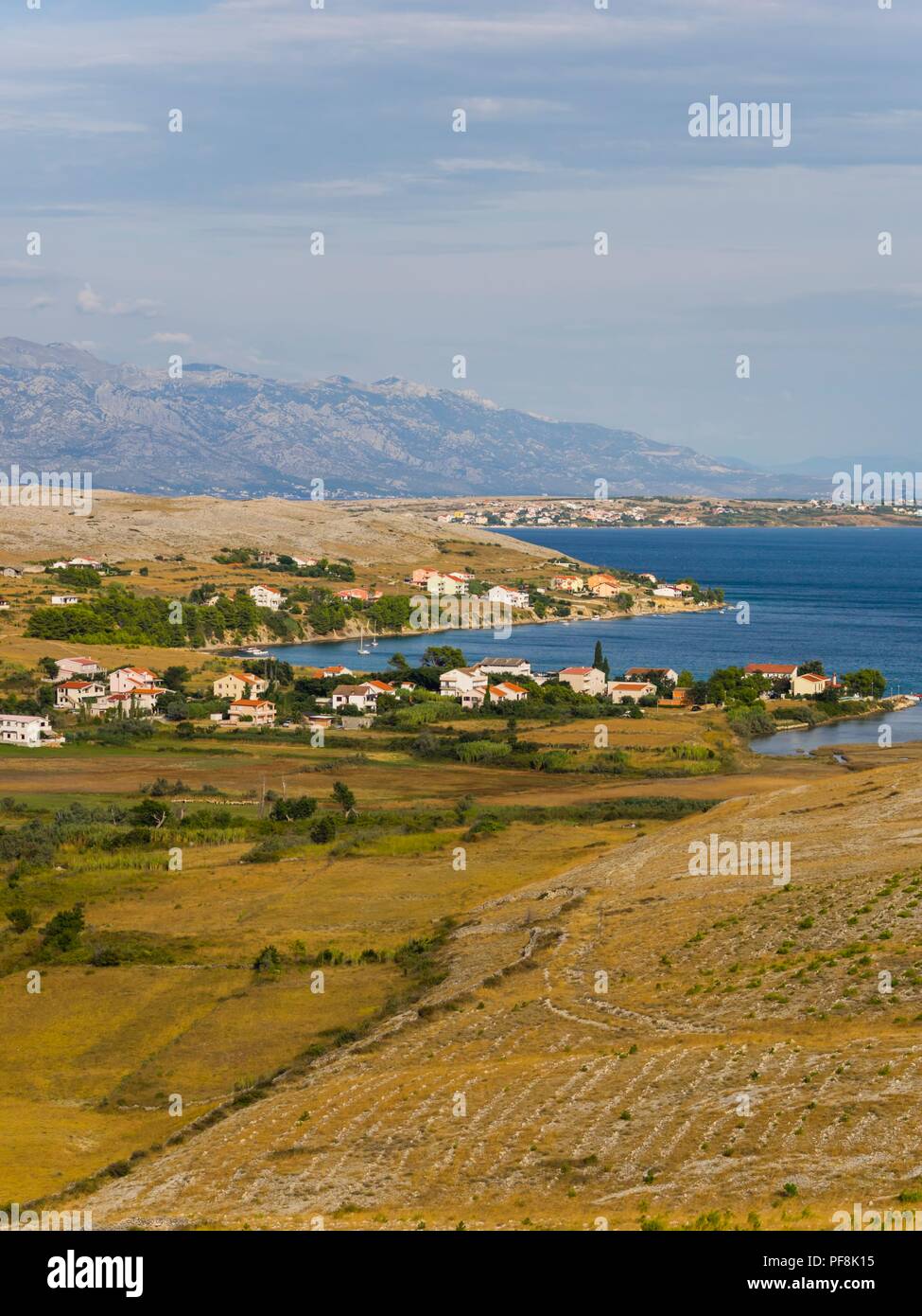 Landscape Vlasici on Pag island in Croatia Stock Photo
