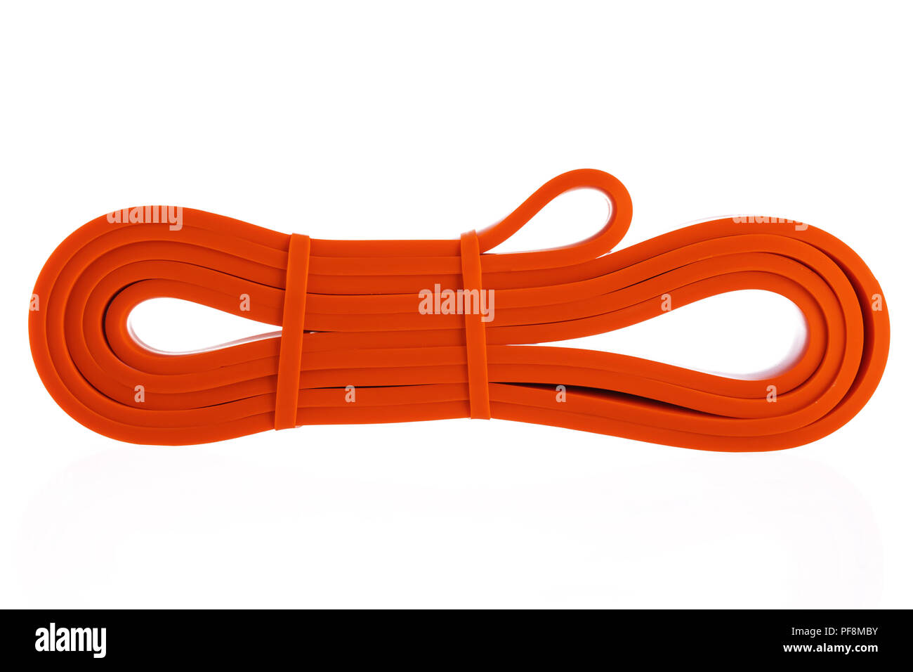 Exercise rubber band for fitness and yoga isolated Stock Photo Alamy