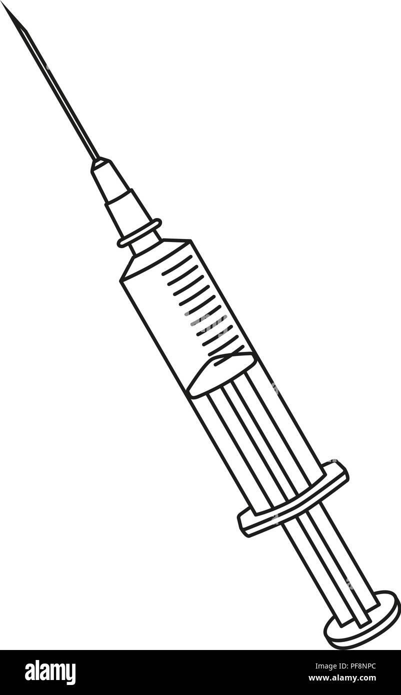 Line art black and white syringe Stock Vector Image & Art Alamy