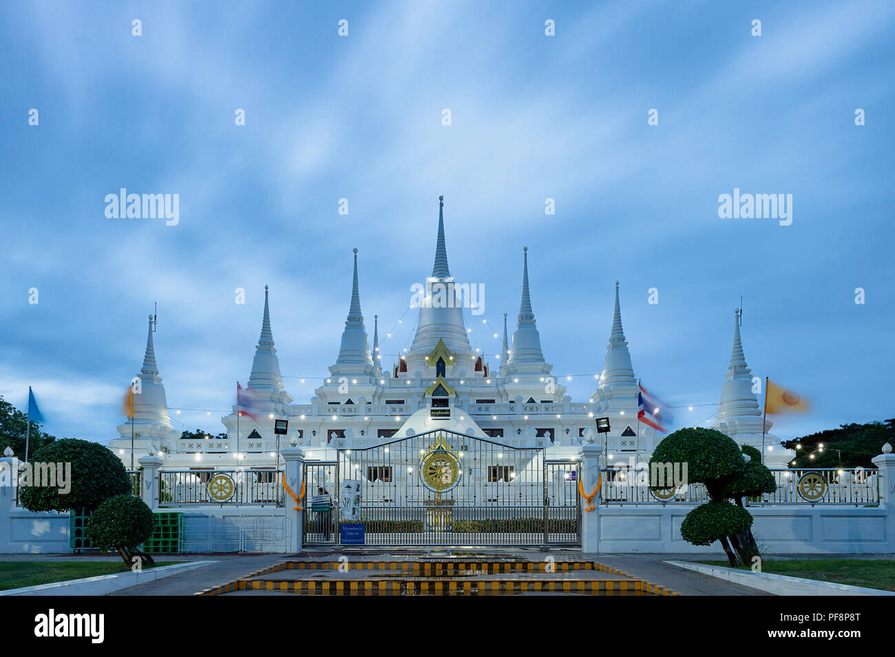 Wat Asokaram in Samut Prakarn, Thailand Stock Photo